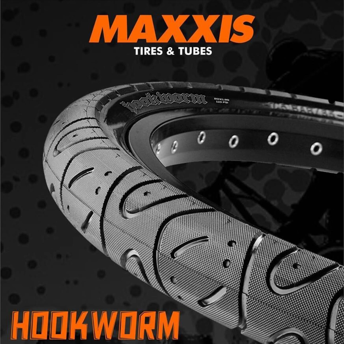 MAXXIS Hookworm BMX Bike Tire – 26x2.5 Wire Bead Clincher for Street, Park & Flatland