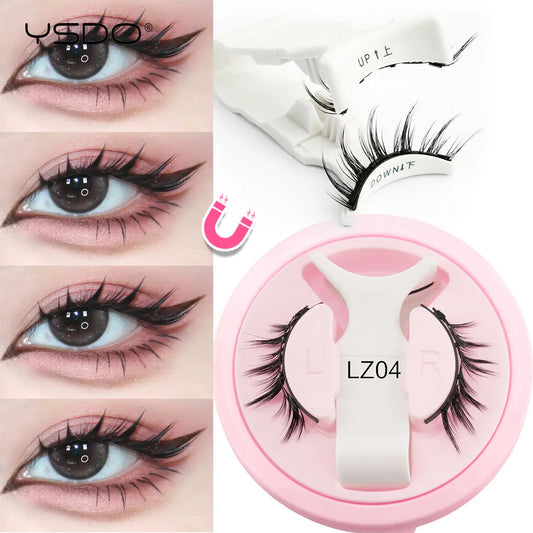 YSDO Magnetic Eyelashes – Reusable 3D Mink Winged False Lashes with Tweezer, No Glue Long-Lasting Makeup Lashes