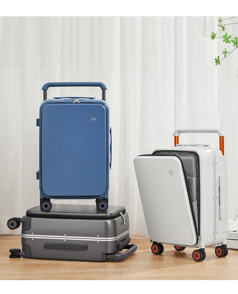 Mixi 20" Wide Handle Carry-On Suitcase — New Design Travel Trolley with Aluminum Frame, Unisex PC Luggage M9275