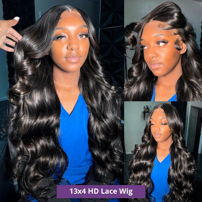 Valuri 250% Density Body Wave HD Lace Front Wig – 13x4 & 13x6 Brazilian Human Hair Wig, 30-40 Inch for Black Women