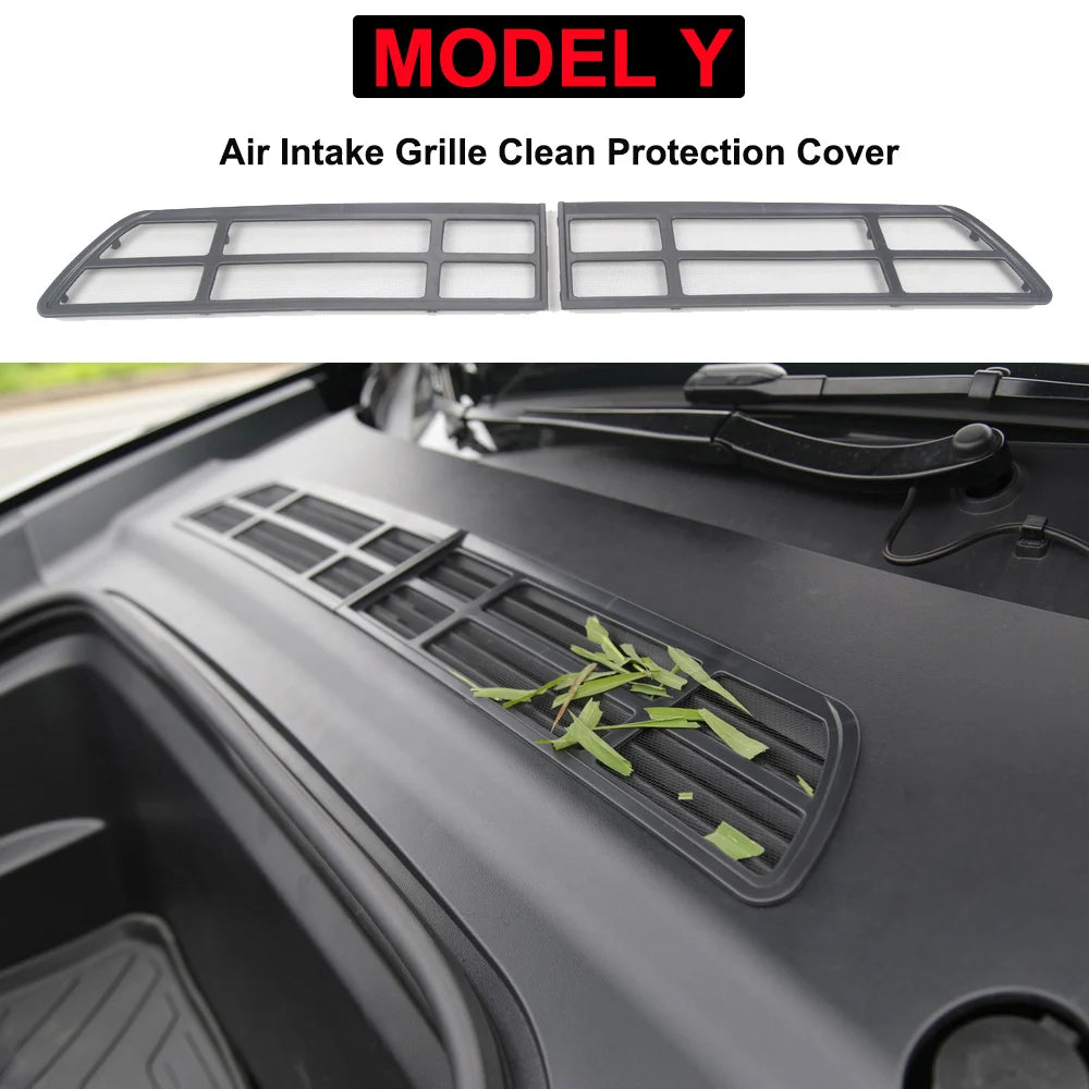 Insect-Proof Net for Tesla Model Y Front Trunk – Air Conditioning Intake Grille Protective Cover
