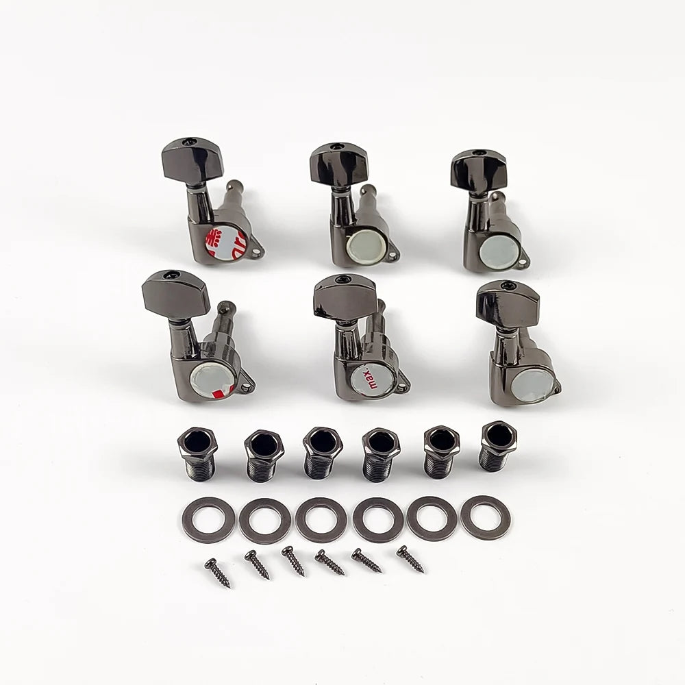 6PCS Locking Guitar Tuning Pegs – 3L3R String Tuners for Acoustic Guitar with Machine Head Knobs