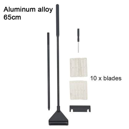 Aquarium Algae Remover Scraper – Aluminum Alloy Stainless Steel Blade Fish Tank Glass Cleaner Tool for Water Plant and Glass Cleaning Accessories
