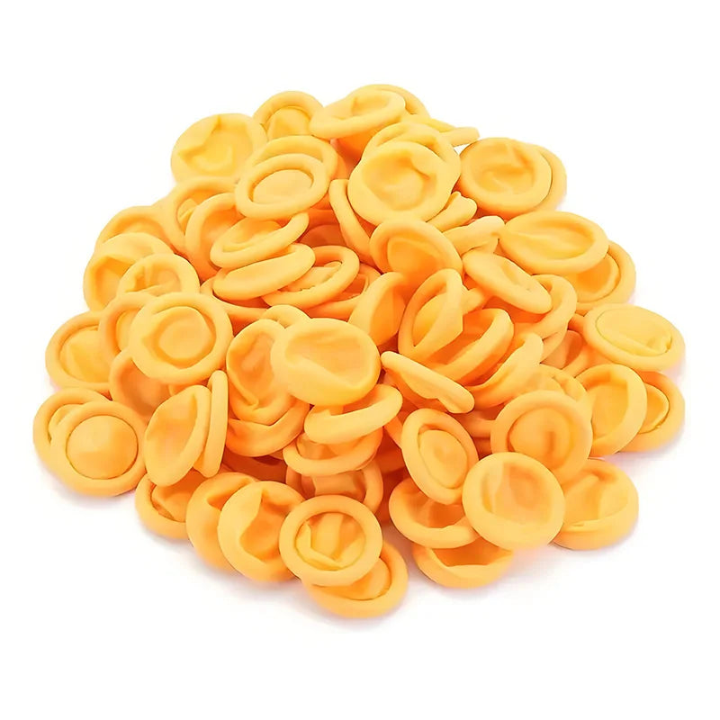 100PCS Disposable Finger Cots – Powder-Free Anti-Slip Latex Finger Protectors for Beauty, Tattoo & Hairdressing Use