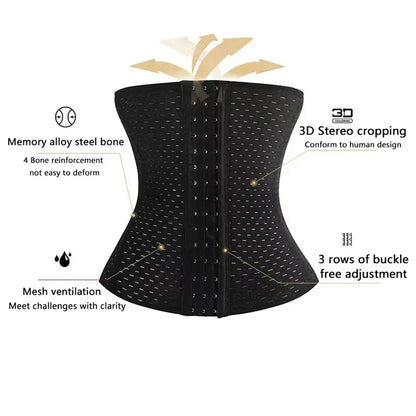 Women’s Tummy Slimming Shapewear - Black Belly Band Corset for Postpartum Flat Belly & Shaping Support