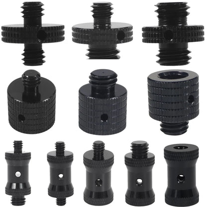 Reinforced Camera Screw Adapter - 1/4 to 3/8 Inch Male Female Thread Converter for Tripod Monopod Ball Head Light Bike Mount