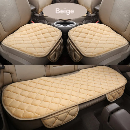 Winter Plush Car Seat Covers - Universal Warm Anti-Slip Front & Rear Seat Protectors