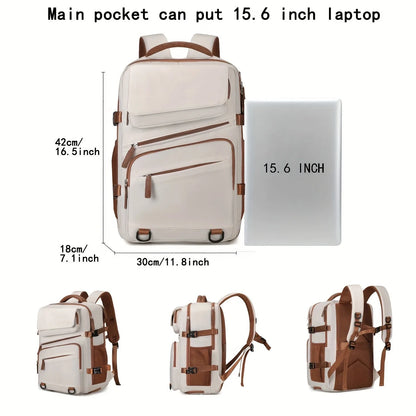 Expandable Business Backpack for Men & Women, Large Capacity Laptop Travel Backpack & Computer Bag
