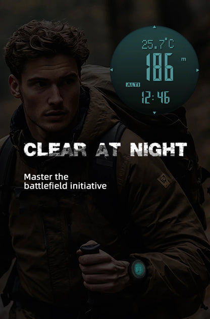 NORTH EDGE APACHE-46 Men’s Digital Outdoor Watch – Altimeter, Barometer, Compass, WR50M Sports Watch