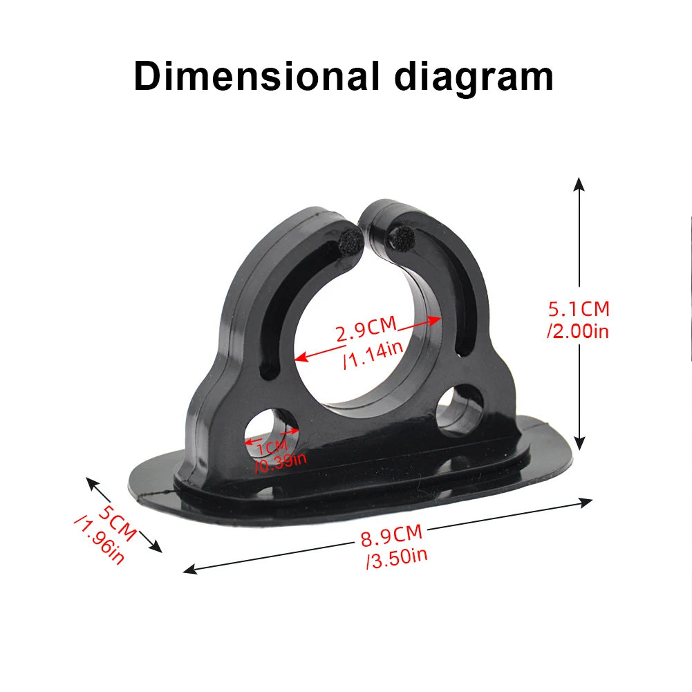 2/4PCS Paddle Storage Holders – Plastic Rubber Clips for Kayak, Canoe, Rowing & Inflatable Boat Oar Keeper