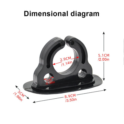 2/4PCS Paddle Storage Holders – Plastic Rubber Clips for Kayak, Canoe, Rowing & Inflatable Boat Oar Keeper