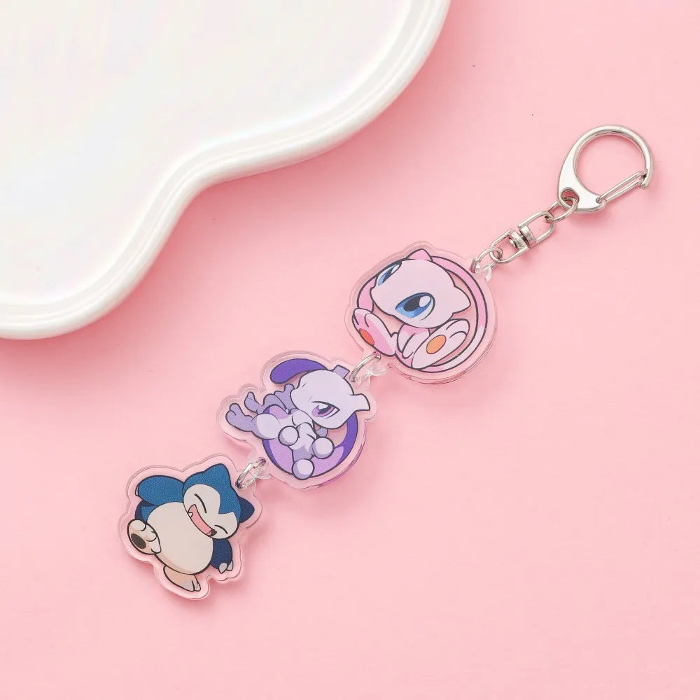 Anime Acrylic Keychain – Cute Cartoon Car Bag Pendant, Creative Gift for Friends & Fans, Fun Keyring Charm