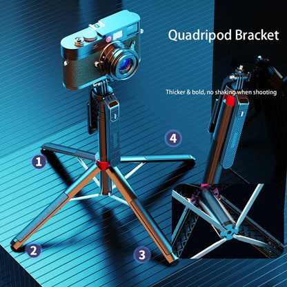 Portable Camera Tripod with Wireless Remote - 360° Rotation for Video Recording & Live Streaming