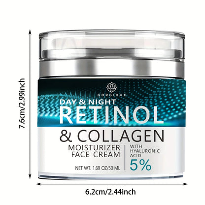 Retinol Face Moisturizer Cream — Day & Night Anti-Aging Hydrating Skincare