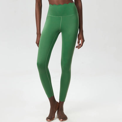 Women’s High Waist Sports Leggings – Solid Color Soft Yoga Pants & Breathable Gym Tights