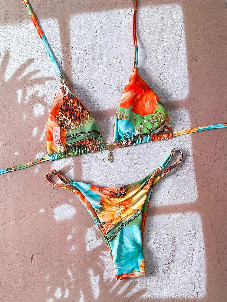 Women’s Micro Bikini Swimsuit Set – Sexy Leopard Print Push Up Two-Piece Thong Swimwear Beachwear (2026 Summer)