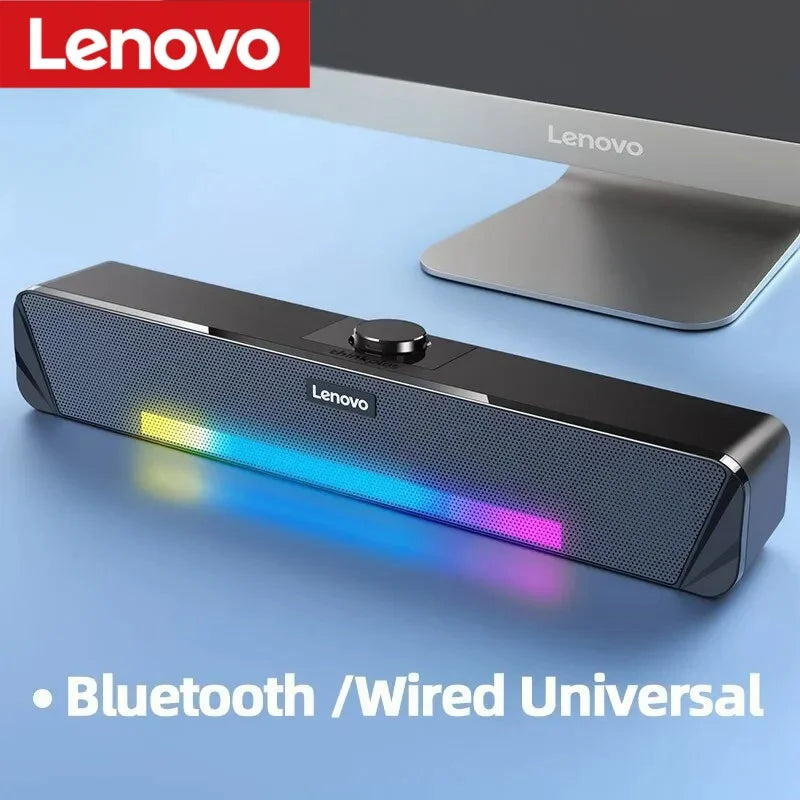 Lenovo TS33 Bluetooth 5.0 Speaker - Original Desk Subwoofer with AUX, Surround Sound for Home & Movies