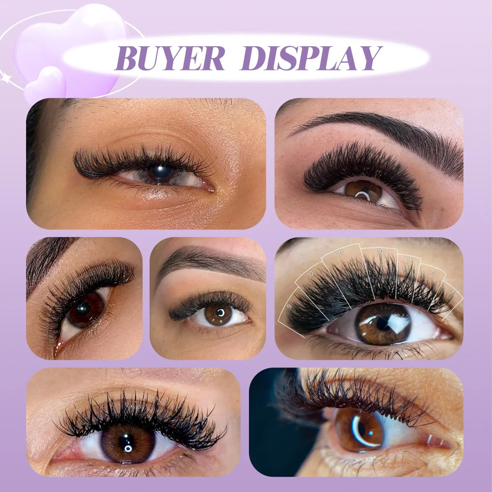 Wendy Lashes YY Shape Eyelash Extensions – Automatic Flowering W-Shape 3D-8D Premade Black Lashes
