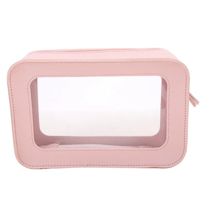 Portable Waterproof Travel Cosmetic Bag – Transparent Dustproof Toiletry Organizer