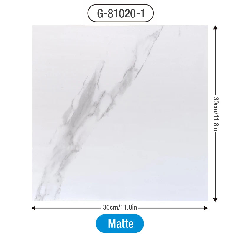 Marble Floor Tile Stickers - Waterproof Self-Adhesive PVC Home Decor