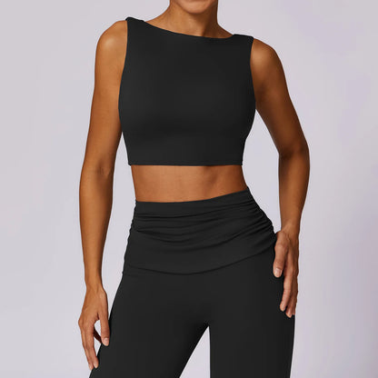 NCLAGEN Women’s High-Support Sports Bra – Breathable Open-Back Yoga & Fitness Tank Top with Removable Pads