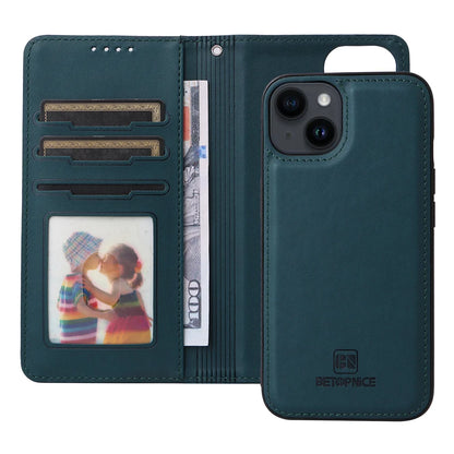 BETOPNICE 2-in-1 Detachable Wallet Case for iPhone 16/15/14/13/12/11/XR/XS Series – Magnetic Clasp Flip Cover with Removable Phone Case
