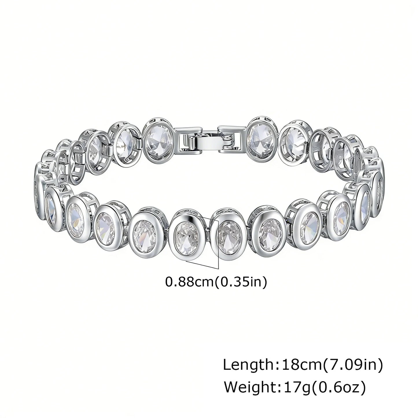 14K Gold Plated Paperclip Chain Bracelet with Cubic Zirconia Chunky Adjustable Link Jewelry for Women