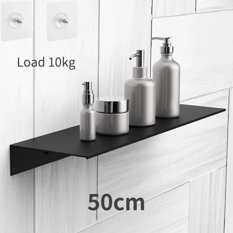 Floating Bathroom Shelves - No-Drill Wall Storage Rack & Home Organizer for Bathroom, Kitchen & Toilet