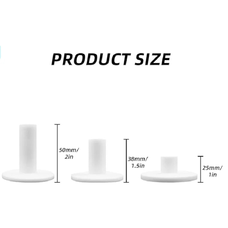 3PCS Golf Practice Tees – 25mm/38mm/50mm Rubber Tees for Indoor & Outdoor Driving Range
