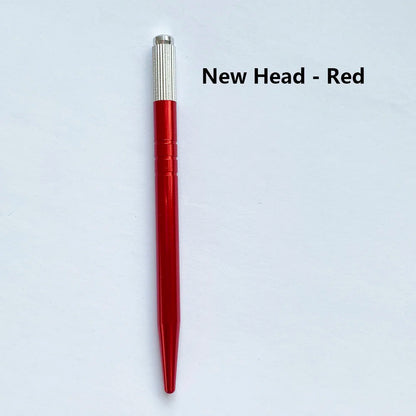 10pcs Permanent Makeup Eyebrow Tattoo Pens — Manual Tebori Microblading Stainless Steel Lock-Pin Tools
