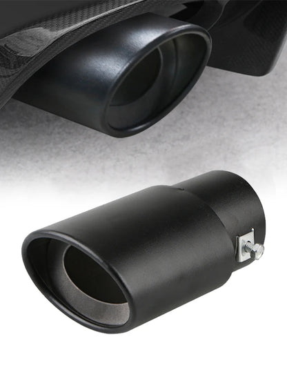 2.5" Stainless Steel Car Exhaust Muffler Tip – Chrome Rear Tail Pipe for Most Vehicles