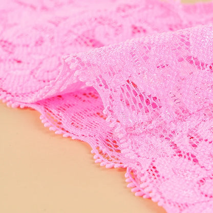 3PCS Lace Floral Women’s Panties - Low Waist Breathable Briefs & Thong, Sexy G-String Transparent Underwear (M-2XL)