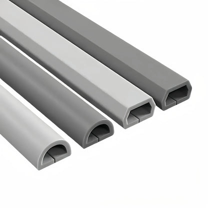 Cable Management Sleeve - 118" Self-Adhesive PVC Cord Hider for Wall & Floor, Insulated Wire Cover