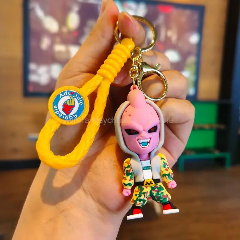 Kawaii Dragon Ball Z Keychain – Super Saiyan Goku, Bulma, Broly, Piccolo & Majin Buu Car Pendant Toy Gift