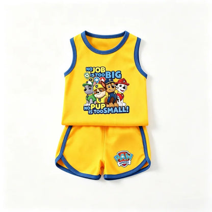 PAW Patrol Kids Sports Training Set - Breathable Mesh Sleeveless Soccer & Basketball 2-Piece Outfit