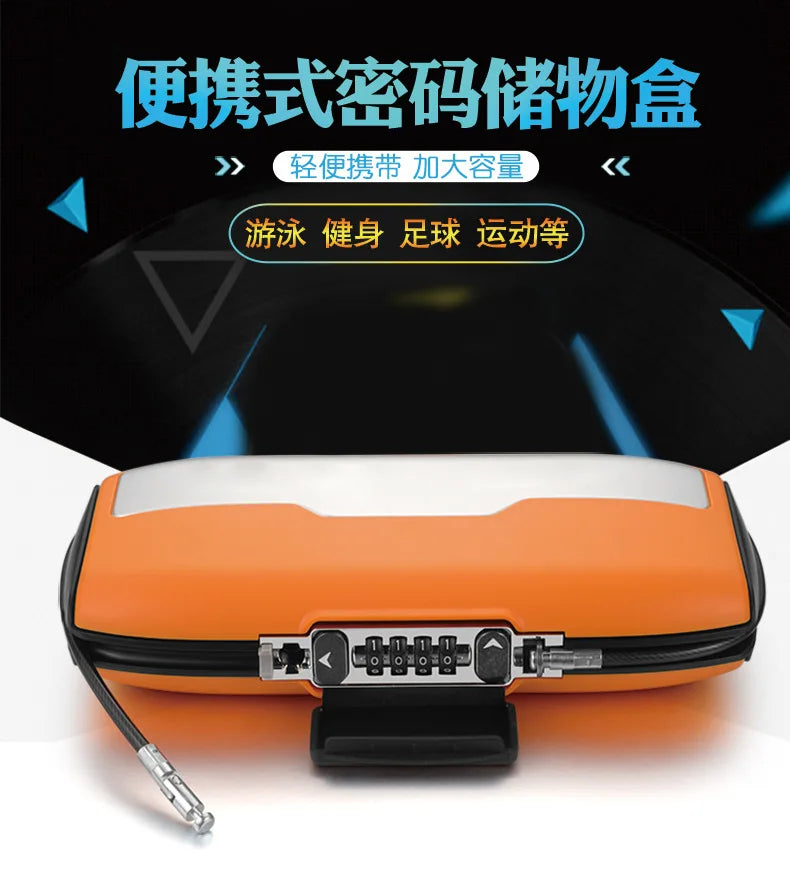 Portable Safe Case with 4-Digit Combination Lock – Hidden Security Storage Box for Outdoor, Camping, Hiking, Sports & Gym