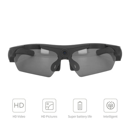 1080P HD Camera Glasses Sunglasses — Video Recording Glasses for Cycling, Driving, Hiking, Fishing & Hunting