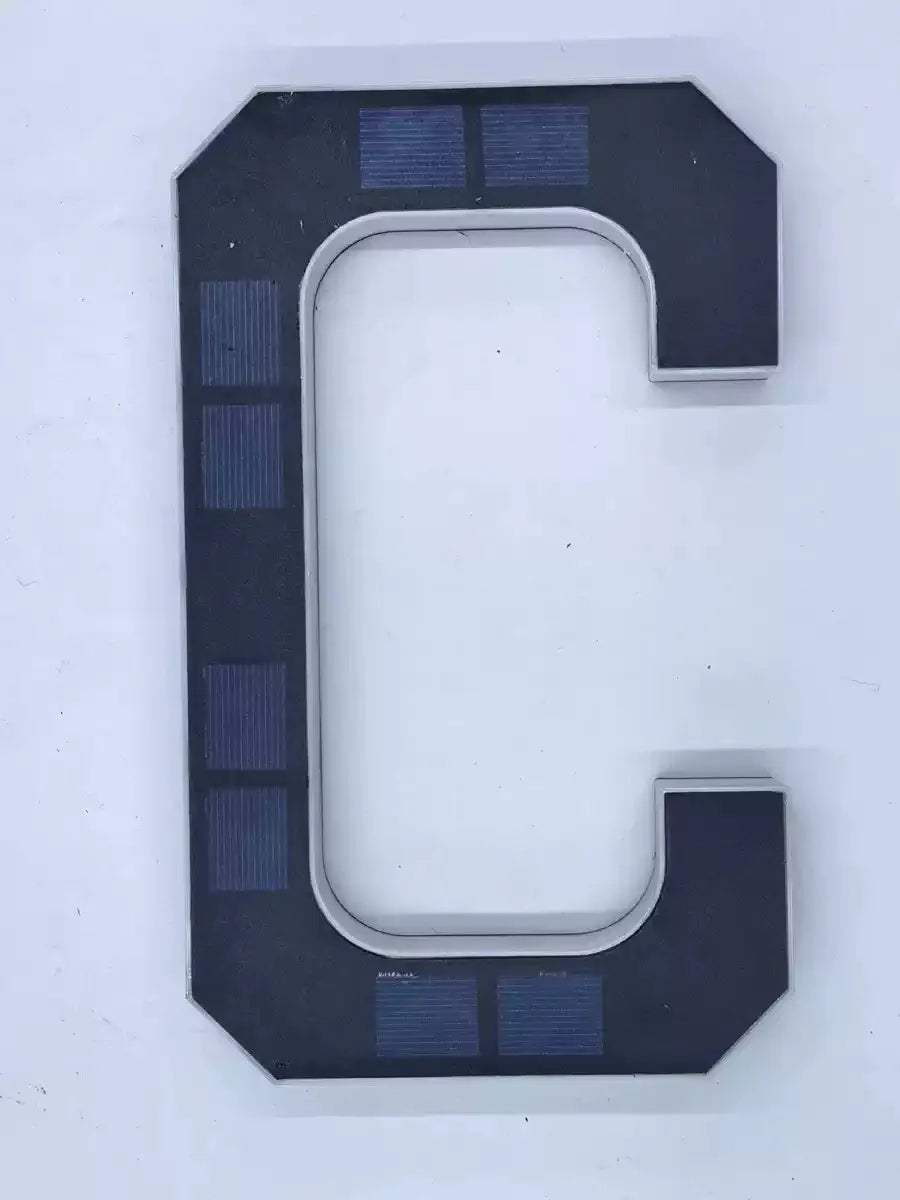 23cm Solar LED Address Sign - Smart Sensing House Number Light, Wireless Outdoor Door & Building Display