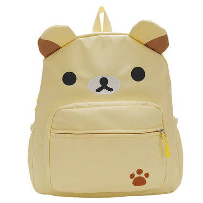 Rilakkuma Anime Backpack — Cute Relax Bear School Bag for Women, Girls & Boys, Outdoor Travel Rucksack Gift