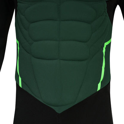Hal Jordan Cosplay Costume Set - Superhero Jumpsuit Bodysuit & Boots for Halloween Parties