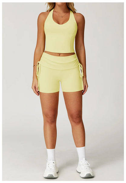 Women’s 2-Piece Tracksuit Yoga Set – High Waist Leggings & Sports Bra for Gym, Fitness & Athletic Wear