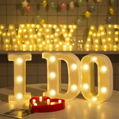Luminous LED Number & Letter Lamp – Alphabet Decorative Night Light for Home, Wedding, Birthday & Party Decoration