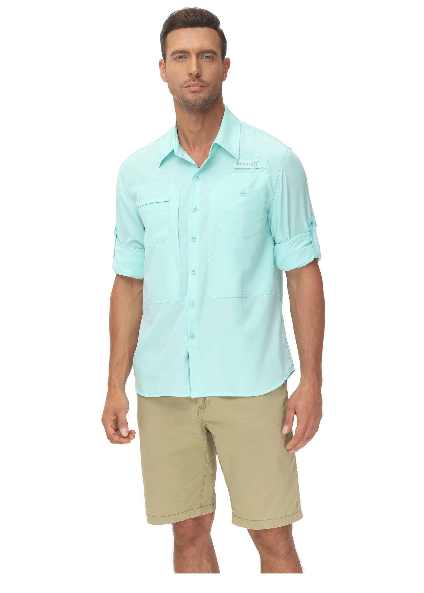 Men's UPF 50+ Fishing Shirt – Lightweight Long Sleeve Sun Protection Shirt with Breathable Mesh Back