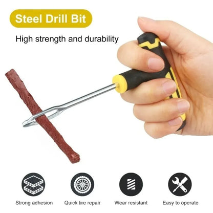 Universal Tire Repair Kit - Multi-Function Pliers & Valve Tool Set with Storage Case for Cars, Motorcycles & Bikes