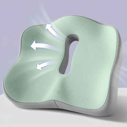 Memory Foam Seat Cushion - Lumbar Support Pad for Car, Office Chair & Desk Use