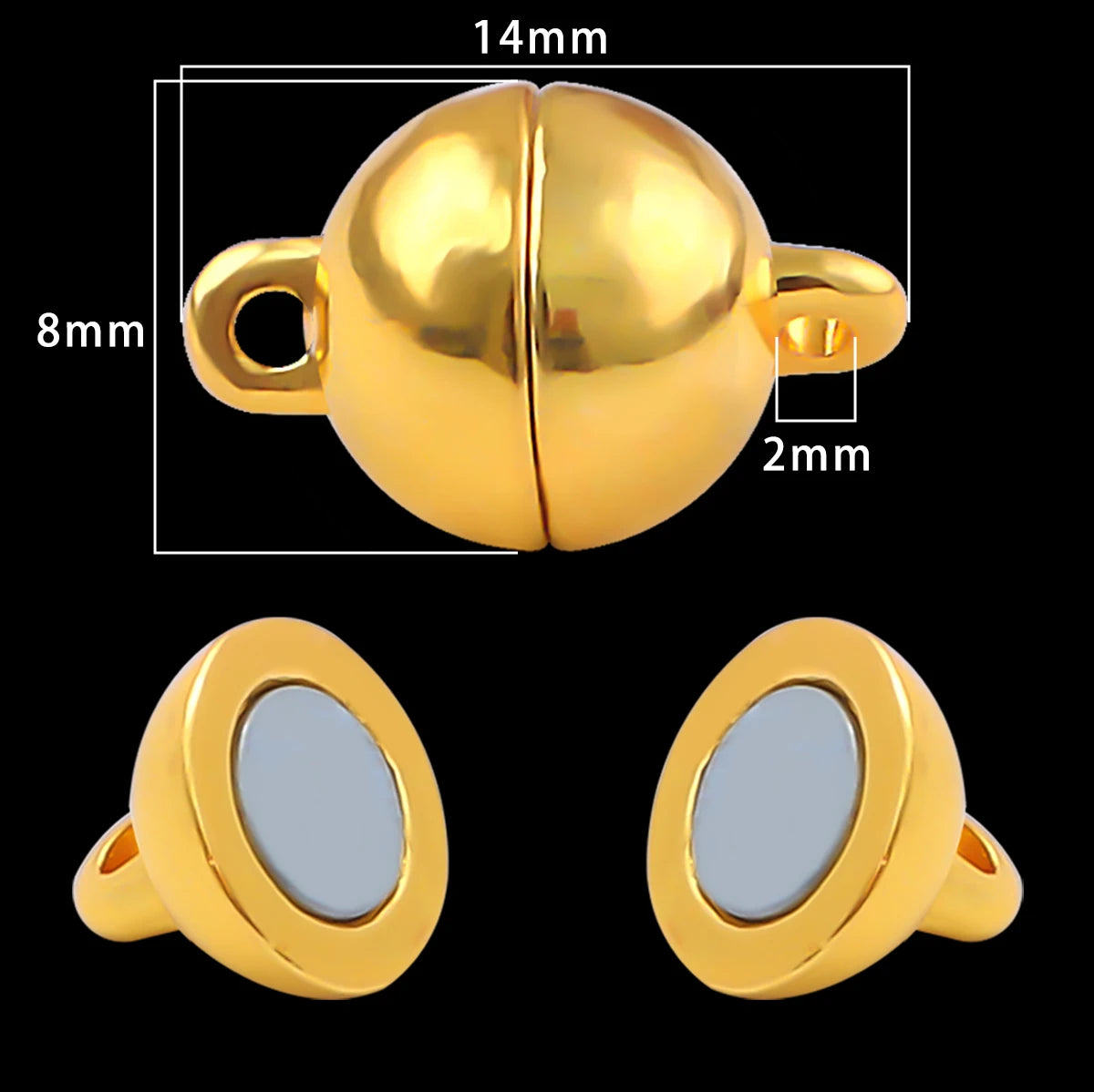 Magnetic Jewelry Clasps - Strong Buckle Connectors with Lobster Clasps for DIY Bracelets, Necklaces & Jewelry Making