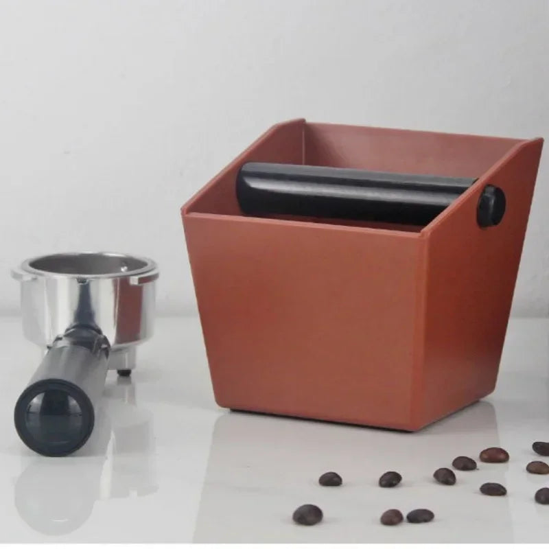 Anti-Slip Dump Bin Bucket – Beveled Coffee Grounds Container for Espresso Knock Box & Coffee Waste Bar