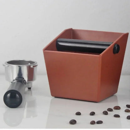 Anti-Slip Dump Bin Bucket – Beveled Coffee Grounds Container for Espresso Knock Box & Coffee Waste Bar