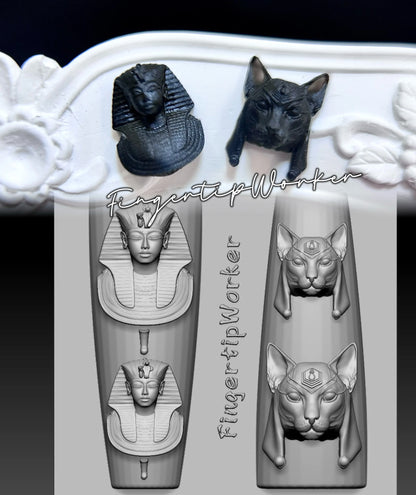 Snake Lolita Bow, Mushroom, Rose, Lotus, Bear 3D Acrylic Nail Mold - DIY Silicone Nail Decorations & Nail Art Products