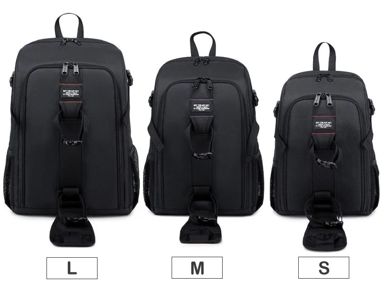 Large Waterproof Camera Backpack — DSLR & Video Tripod Bag with Rain Cover for Canon, Nikon, Sony, Pentax
